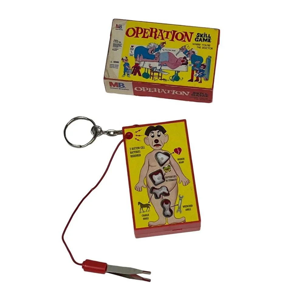 Vintage Hasbro 1998 Electronic Operation Skill Game Keychain